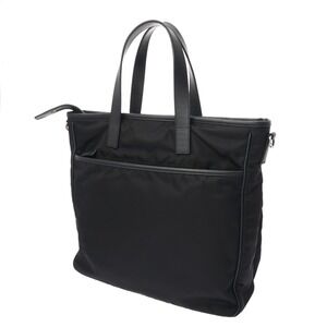 Prada Bag Navy Blue Tote Tessuto Handbag Saffiano Leather
